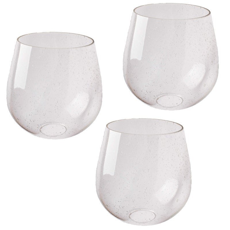 LEDUPDATES Seeded Bubble Glass Lamp Shade, LEDupdates 3 Pack Oversize Clear Globe Seeded bubble Finish for Light Fixture Glass replacement - Image 1